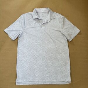 Southern Tide Light Gray Polo Shirt Driver Gameplay Printed Polo